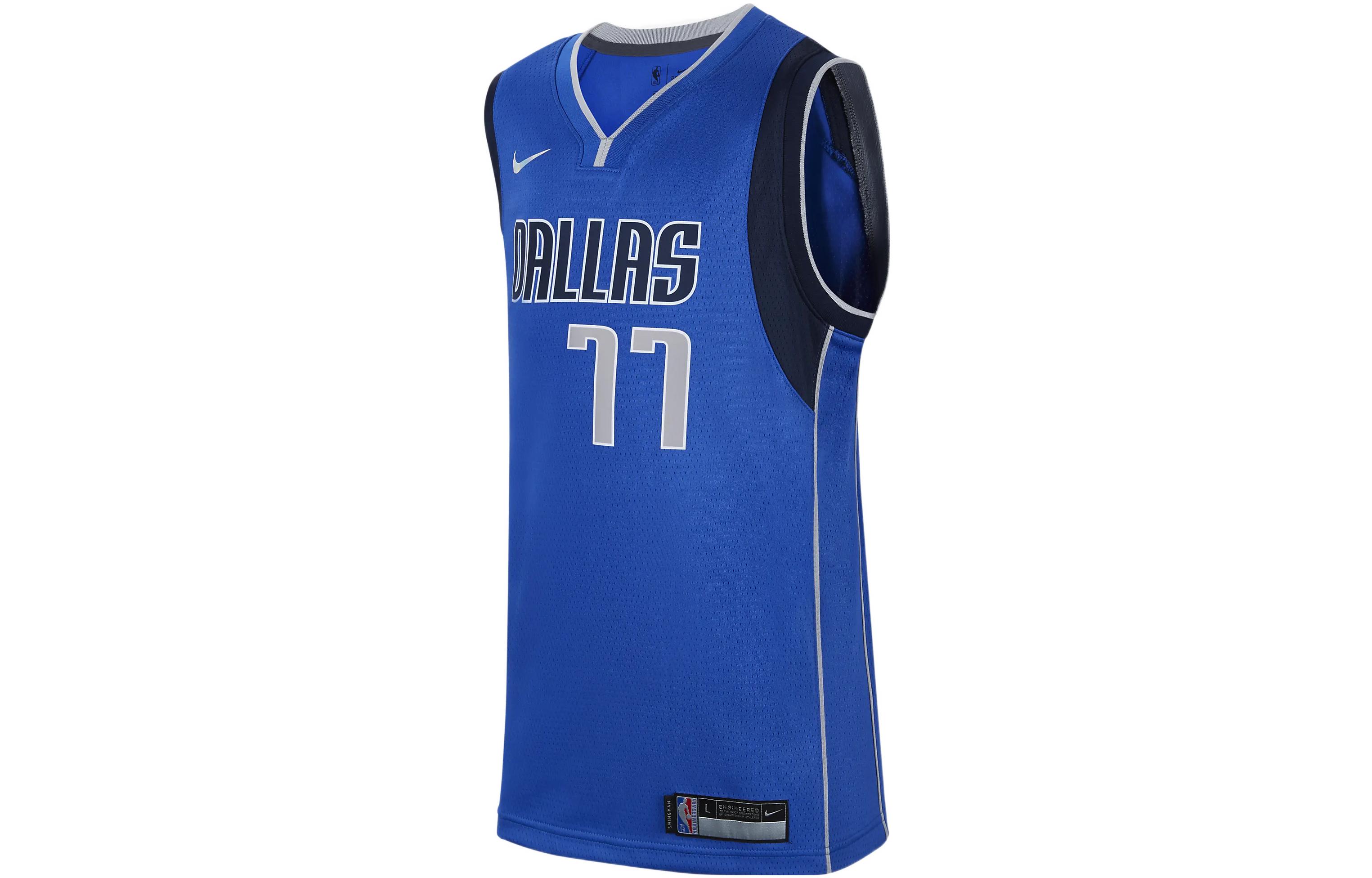 Мужская баскетбольная майка Nike Nike NBA Logo SW 77 (синяя)