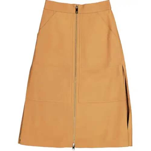 Burberry Casual Long Skirt Women's Caramel