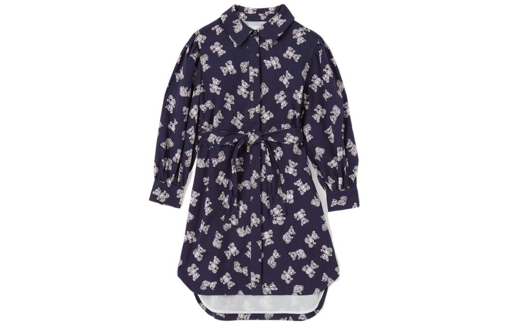 Женское платье Burberry Teddy Bear (синее)