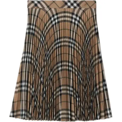 Burberry checked wool skirt