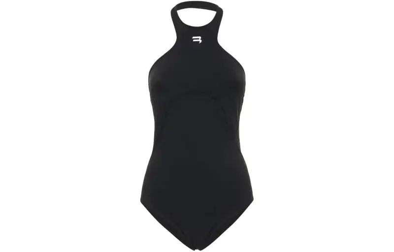 Balenciaga One Piece Swimsuit, Regular Fit Women's Black