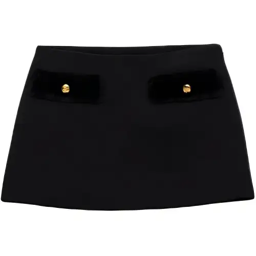 PRADA Logo Engraved Mini Skirt