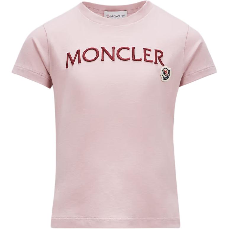 Женская футболка Moncler (розовая)