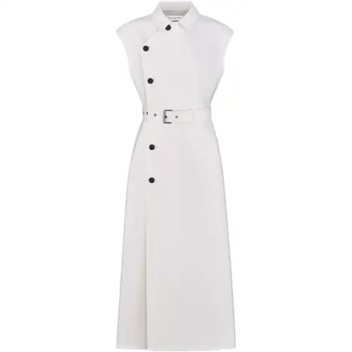DIOR SS25 Sleeveless Dress Women's White