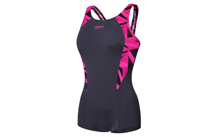 Speedo Eco Series полосатый принт плафон без Тренировка плавания в рукаве пляж женский