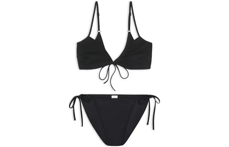 Balenciaga SS23 Two Piece Swimsuit Regular Fit Women's Black