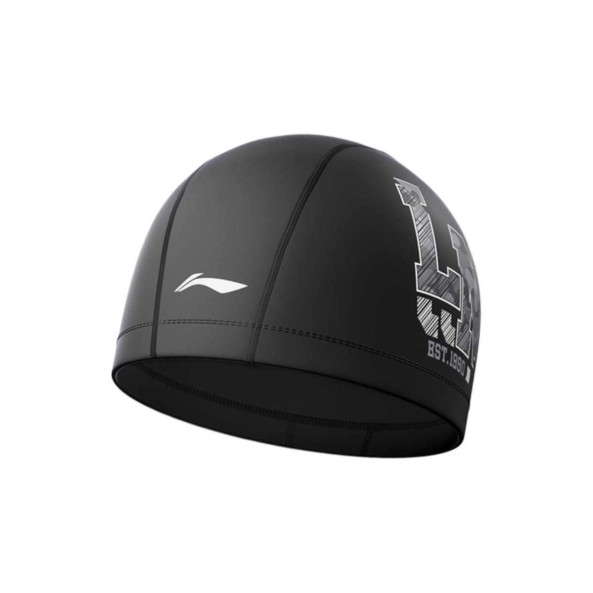 Li Ning Swimming Caps Pu Unisex One Size Black