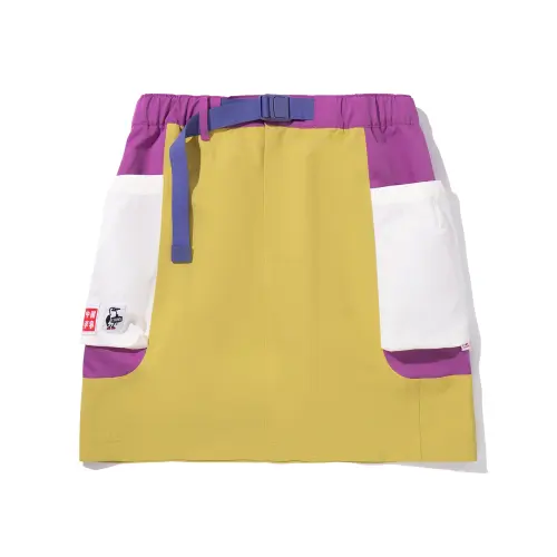 Li Ning x CHUMS Casual Short Skirts Women's Captain Blue Lily Yellow