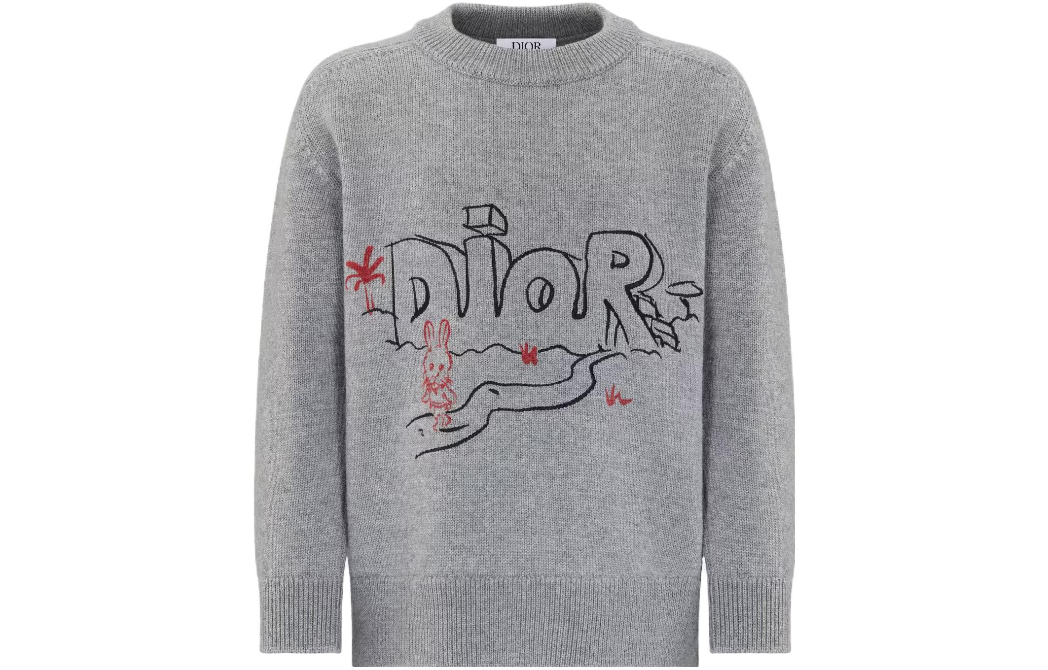 Мужской свитер Dior DIOR SS23 Logo (серый)