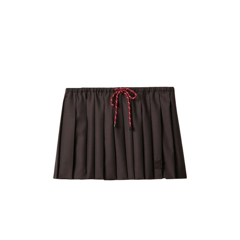 Женская юбка MIU MIU (коричневая)