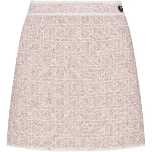 DIOR SS25 Casual Short Skirts Women's Peach Blossom Pink