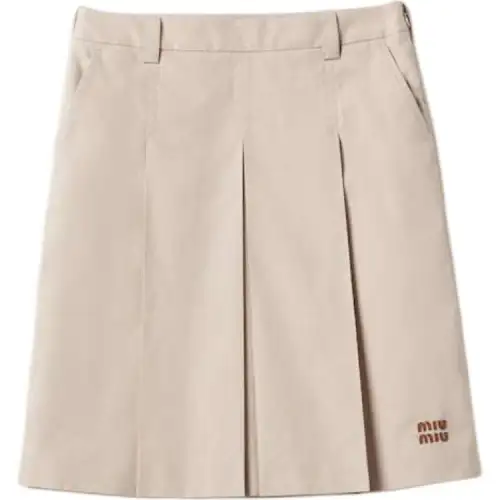 Miu Miu pleated gabardine skirt