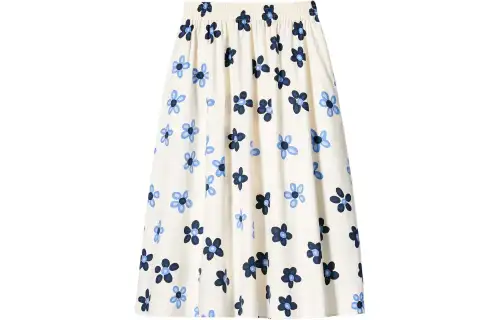 UNIQLO x Marimekko Casual Long Skirt Women's Ecru