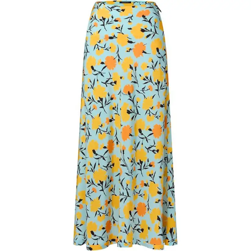 LOUIS VUITTON Carnation Print Flared Maxi Skirt