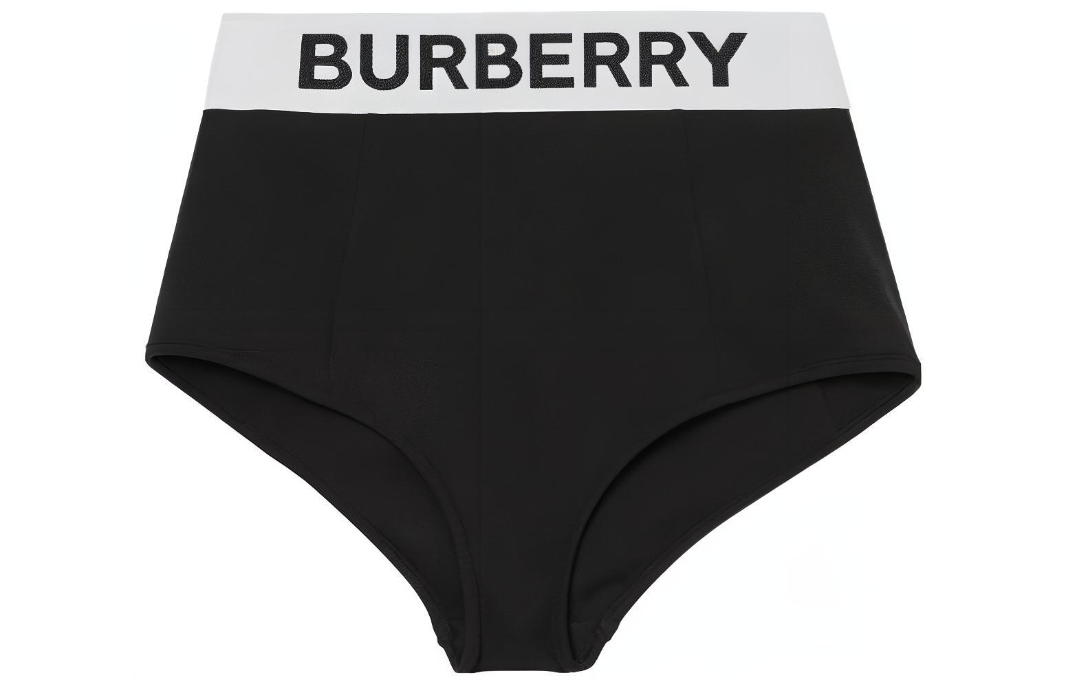 Burberry Burberry Color Block Letter Print Swim Briefs Women's Black