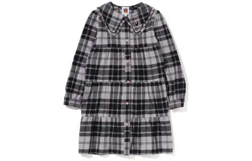 A BATHING APE Children's dress, doll, long-sleeve