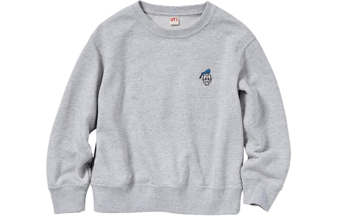 UNIQLO Uniqlo, Disney, children's sweatshirt with a round collar, Donald Duck, print