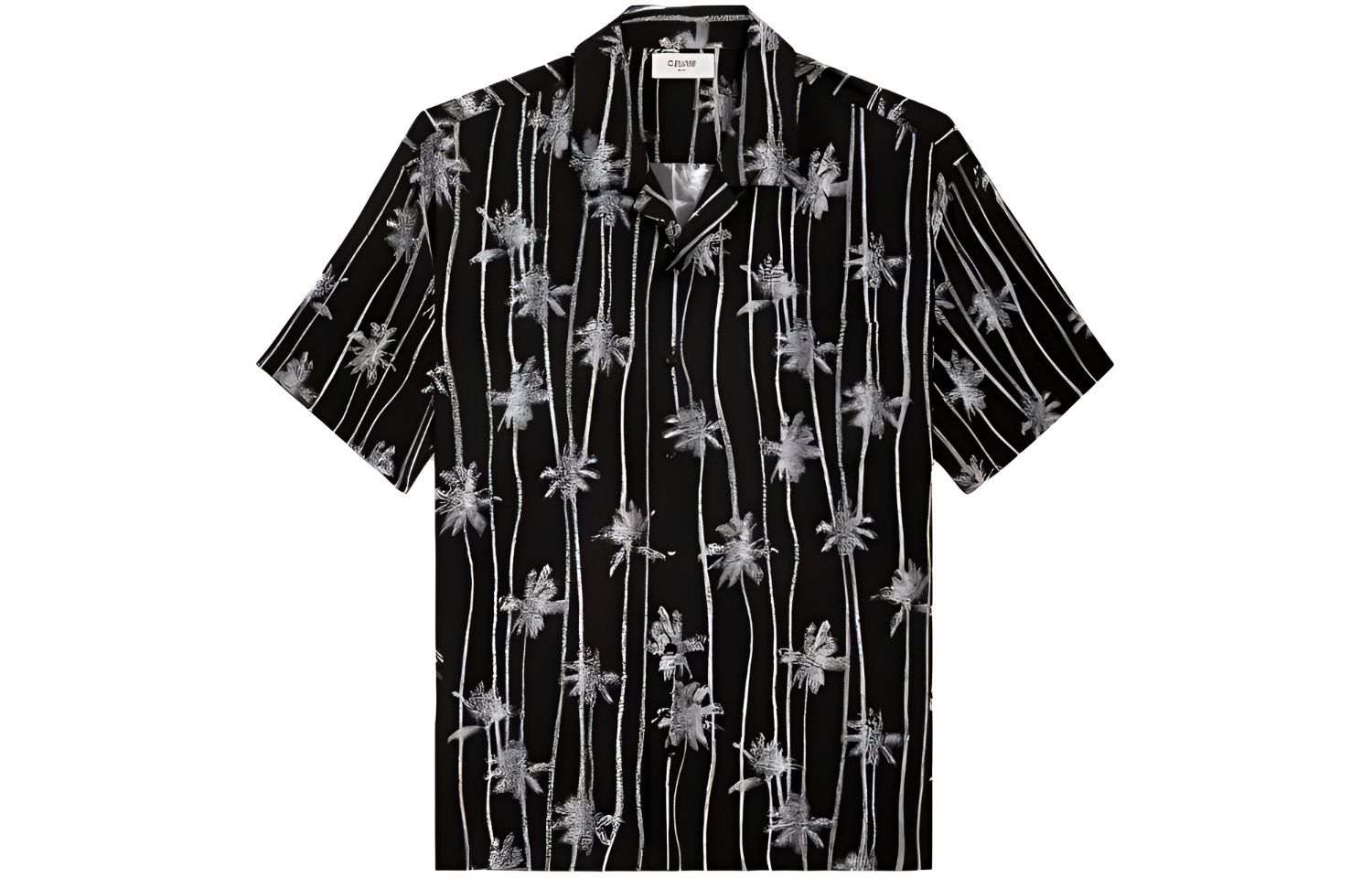 CELINE Shirts Men's Black Cuban Collar Moderate Other