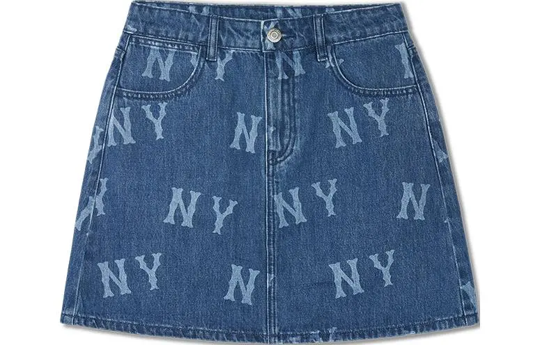 MLB Denim Short Skirts Women's Indigo
