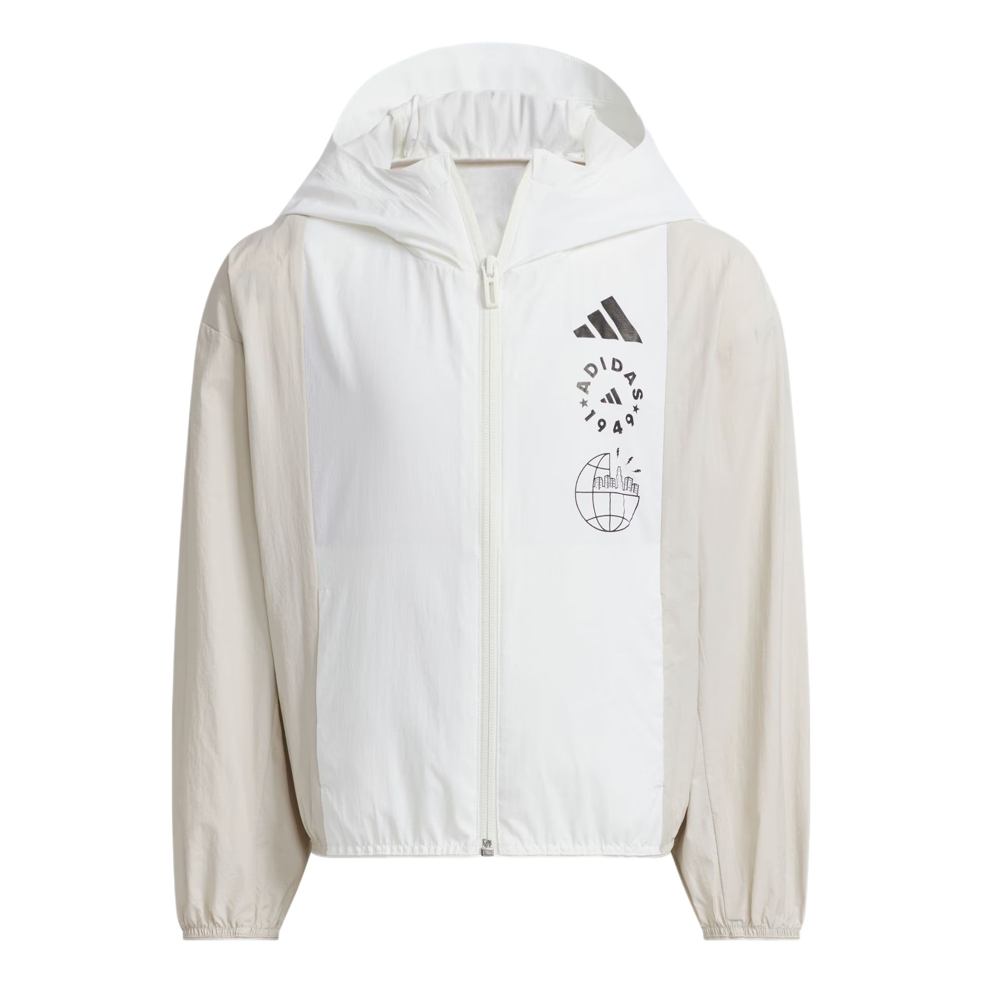 Куртка adidas Lightweight Woven (бело-черная)