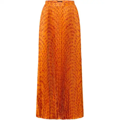 LOUIS VUITTON 3D MONOGRAM Casual Long Skirt Women's Orange