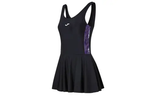 JOMA patchwork color block tank top one-piece swimsuit women's black