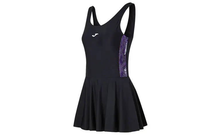 JOMA patchwork color block tank top one-piece swimsuit women's black