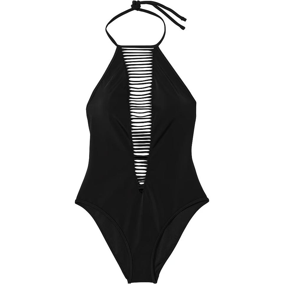 Victoria’s Secret PINK Archives Swim Strappy High Neck One Piece Swimsuit/B One piece Swimsuit Women’s Black