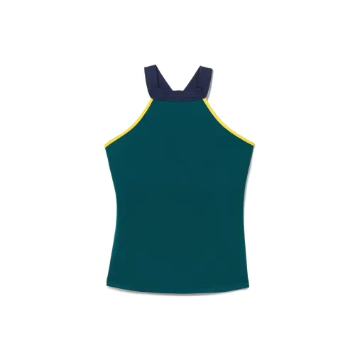 FILA Tank Tops Women's Green Crew Neck Moderate Halter Neck