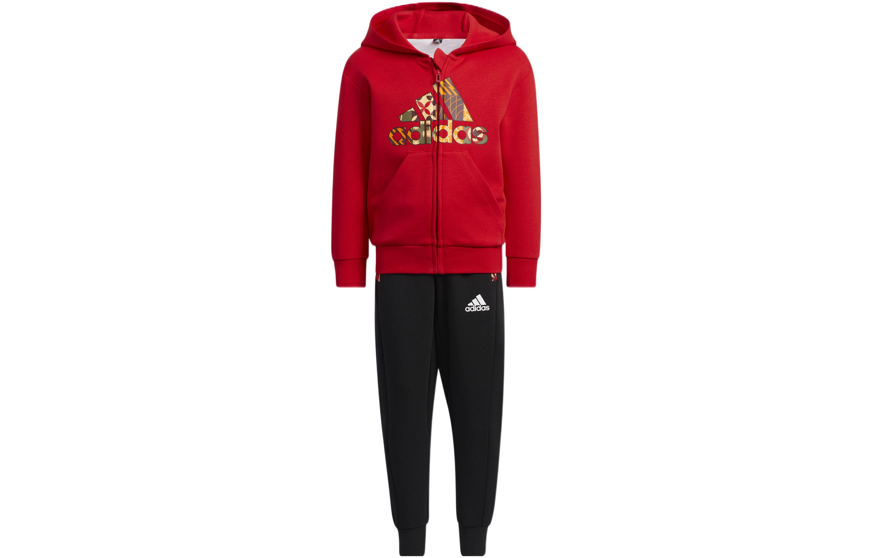 Adidas, sports suit, knitted hoody, red children's trousers