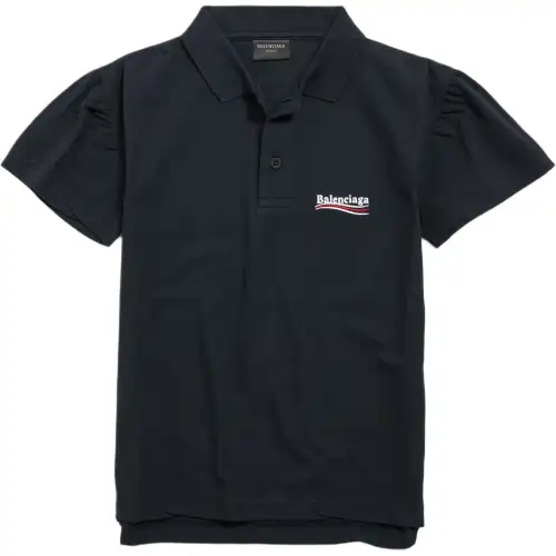 Balenciaga Logo Embroidered Short Sleeved Polo Shirt