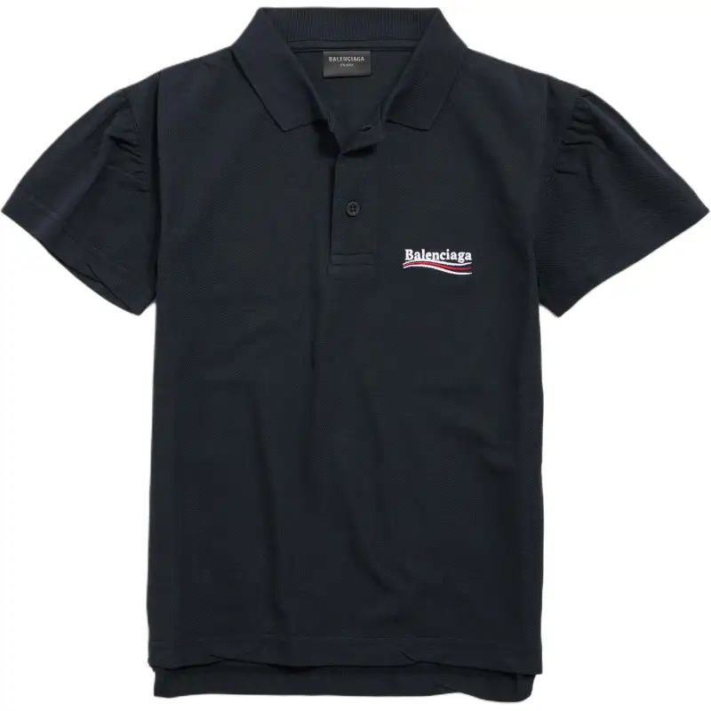 Balenciaga Logo Embroidered Short Sleeved Polo Shirt