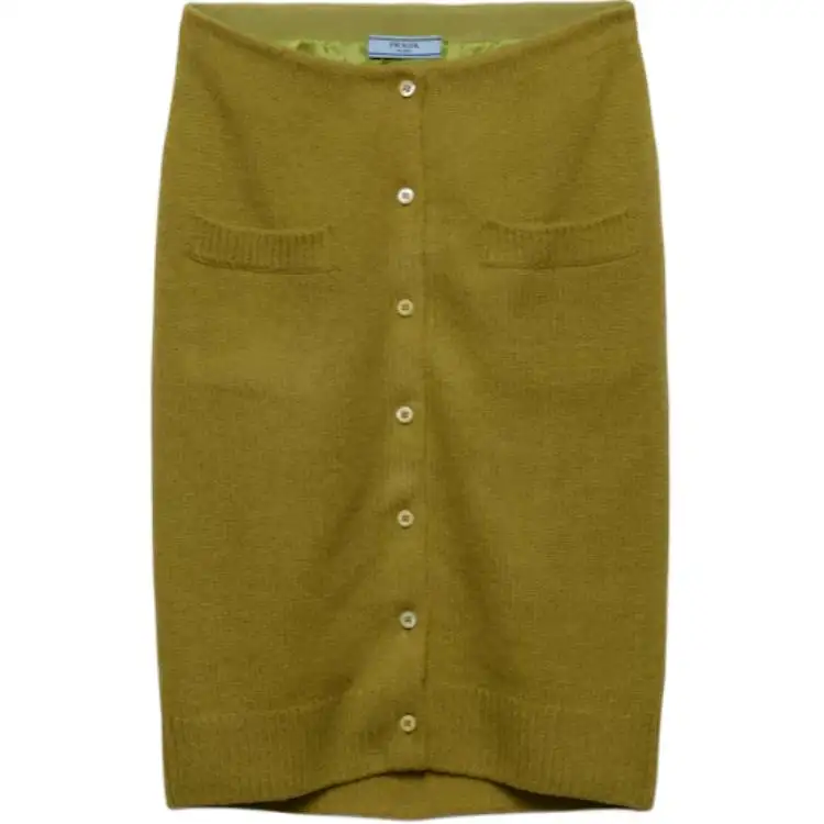 PRADA Casual Short Skirts Women's Pistachio Green