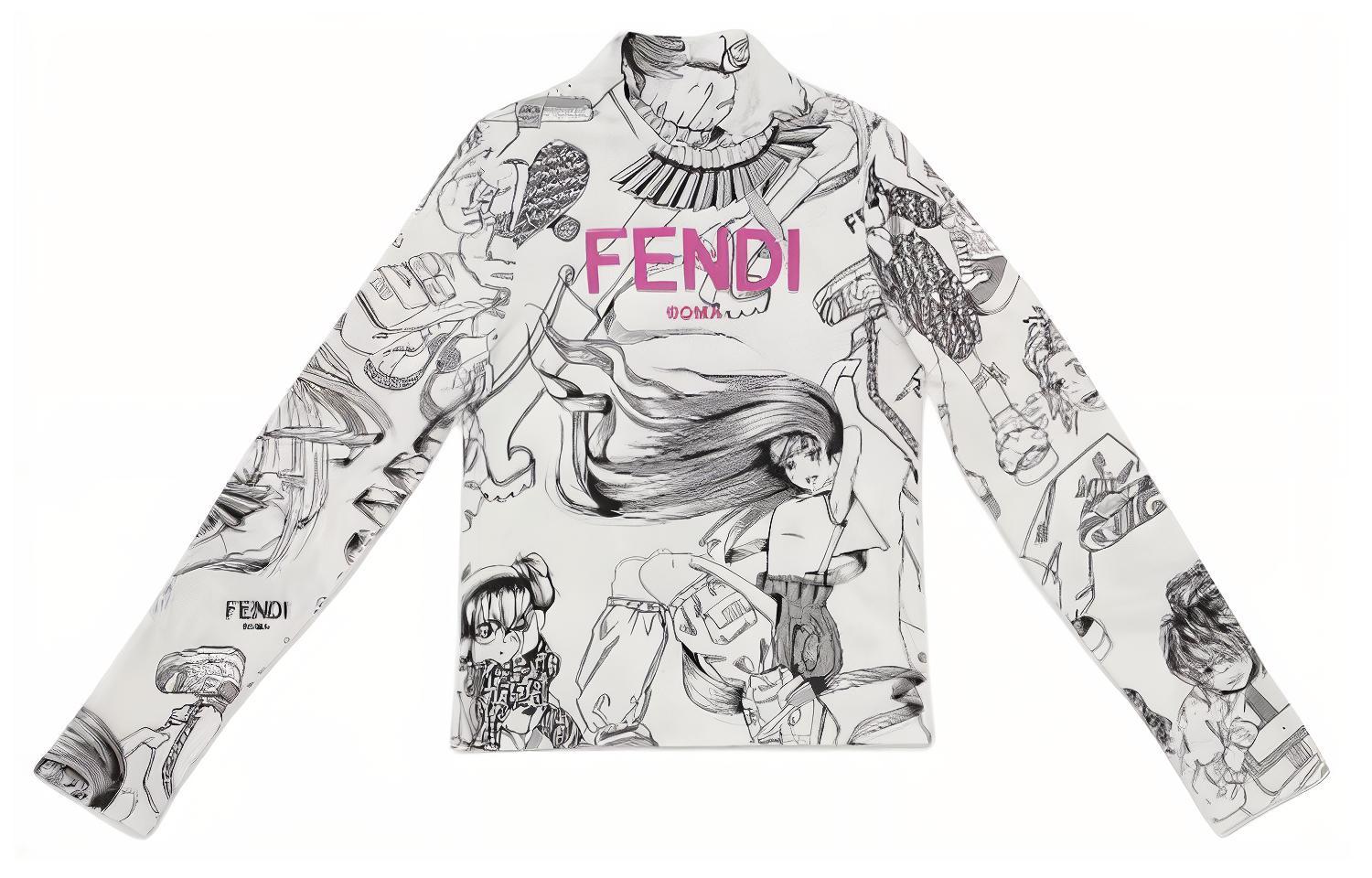 Детский лонгслив Fendi (белый)
