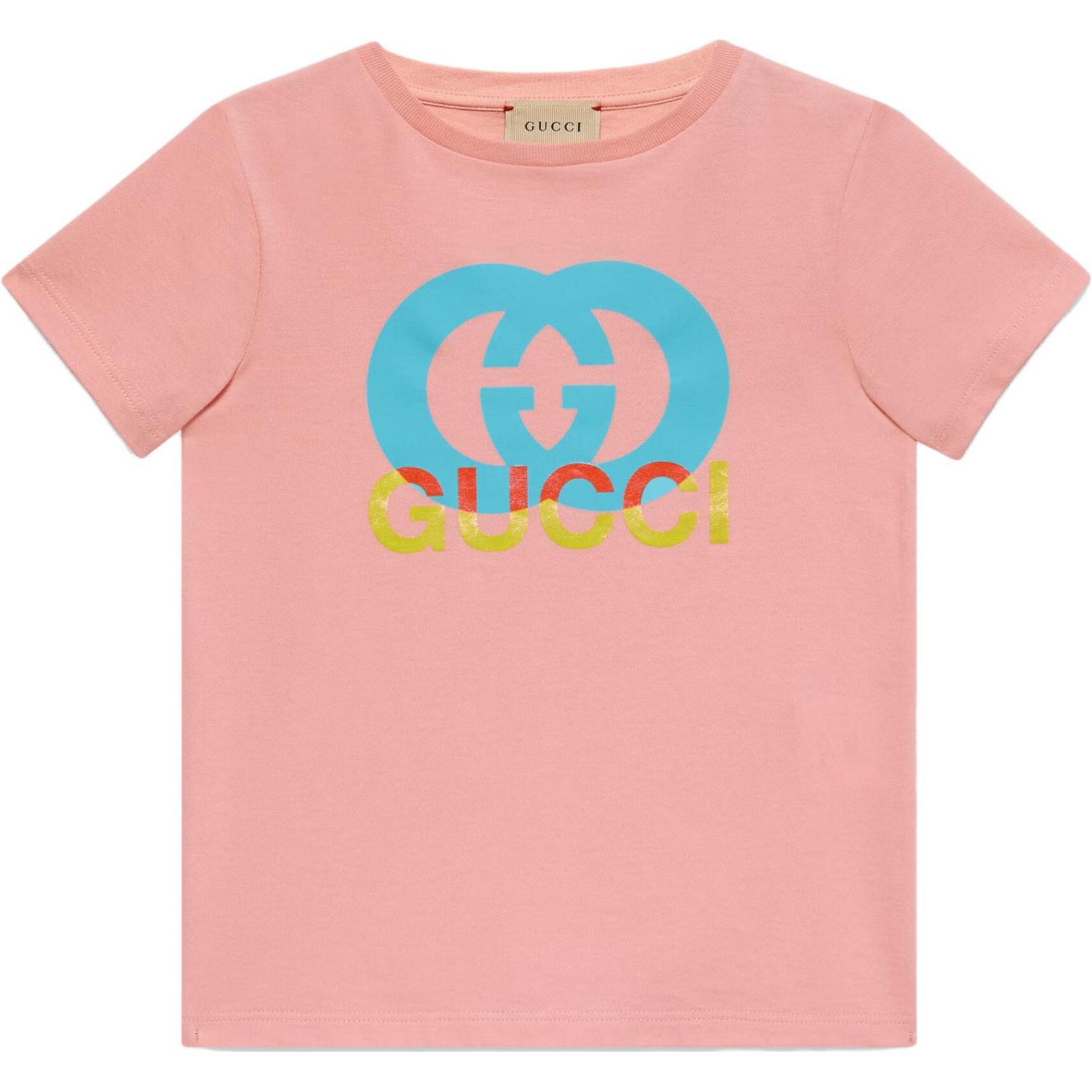 Женская футболка Gucci (розовая)