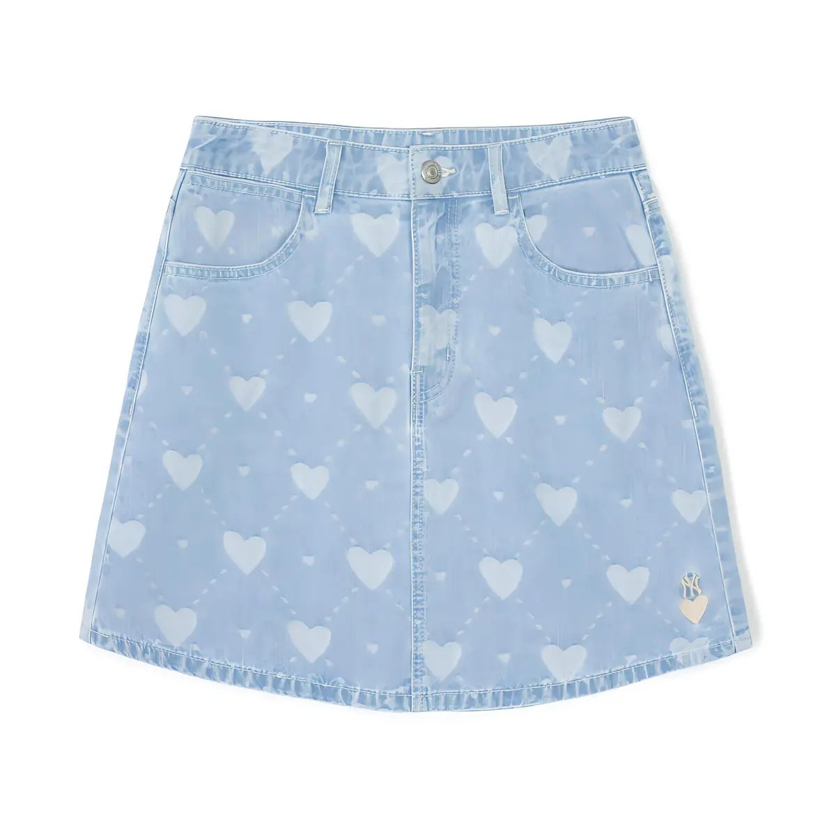 MLB Denim Short Skirts Women's Light Blue