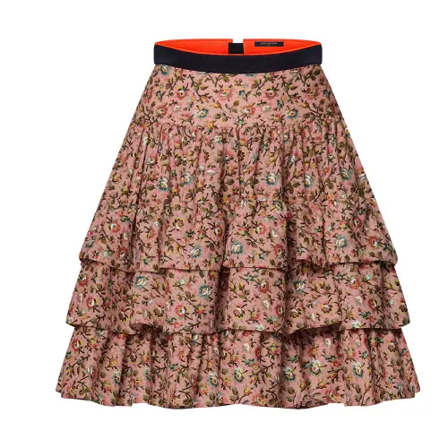LOUIS VUITTON Winter Bloom Ruffled Mini Skirt