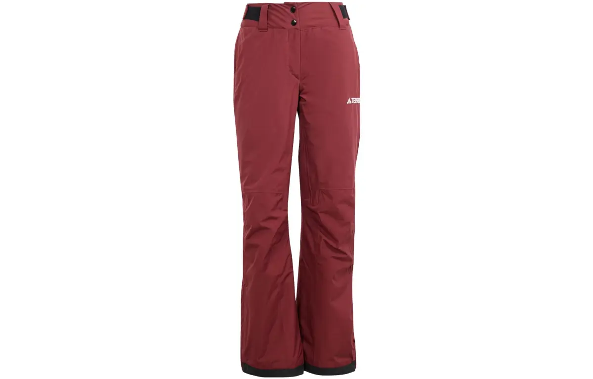Adidas Ski Pants Women's Contour Red Straight Fit