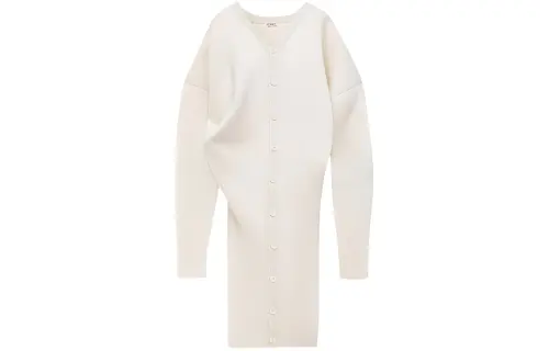 LOEWE Draped Long Coat 'Soft White'