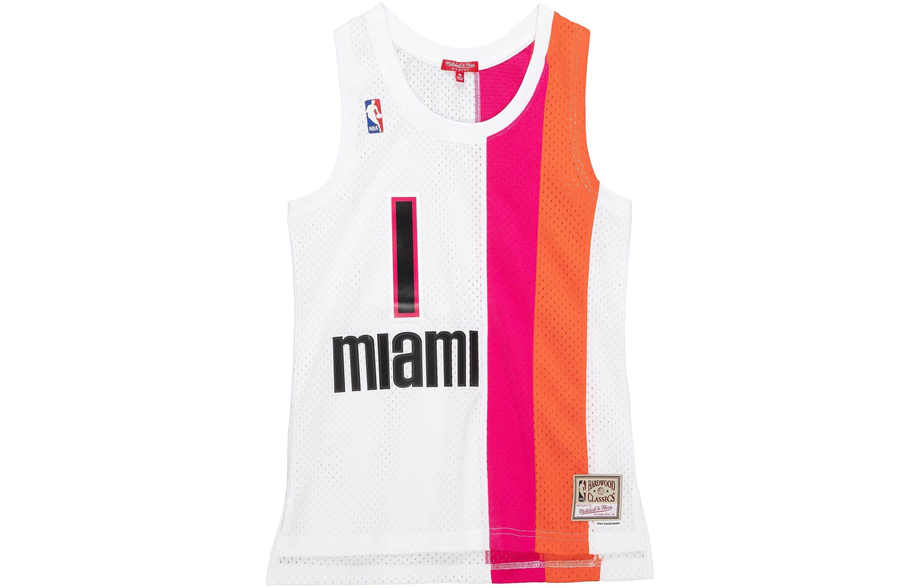 Mitchell & Ness Swingman Chris Bosh Miami Heat 2011-12 Jersey Casual Colorblock Round Neck Sleeveless Basketball Vest Women's White