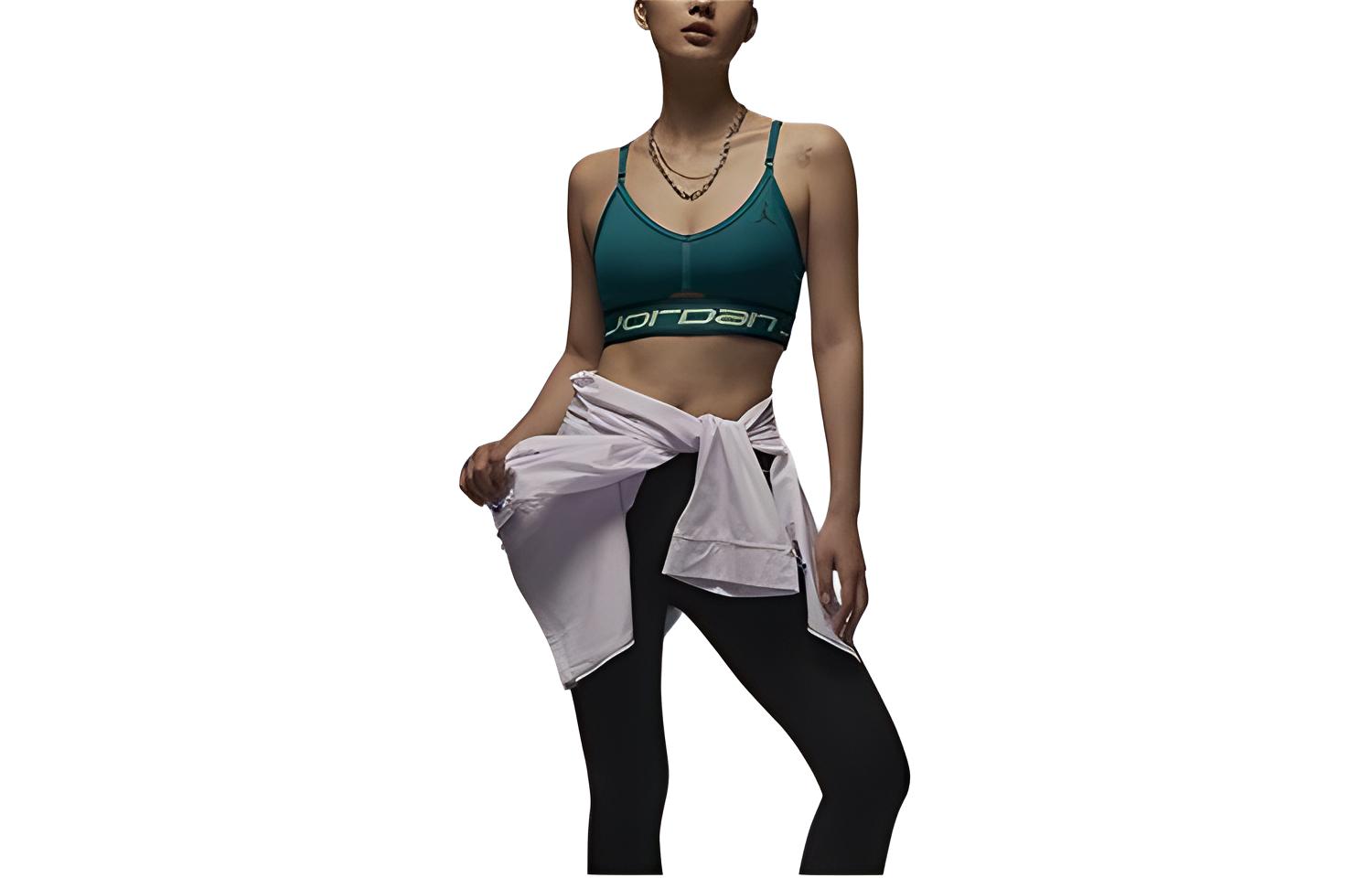 Женский топ Nike AS W J SPT LOGO BRA (темно-бирюзовый)