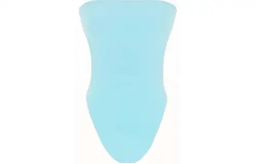 SAINT LAURENT Shiny Strapless Cut-Out Swimsuit