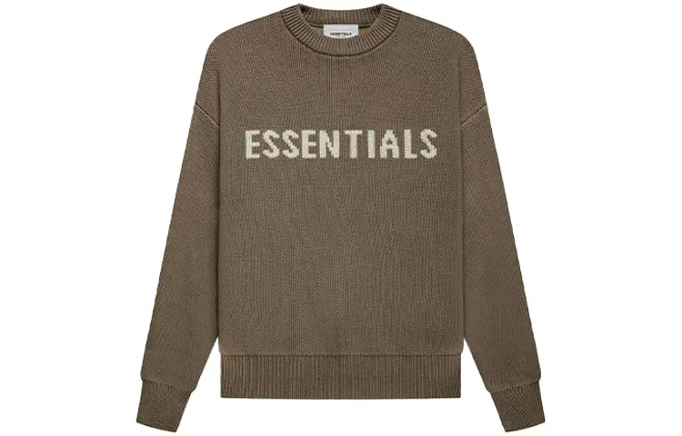 Fear Of God Essentials Sweater FW21 Kids Knit Pullover Harvest Wheat Brown Kids'