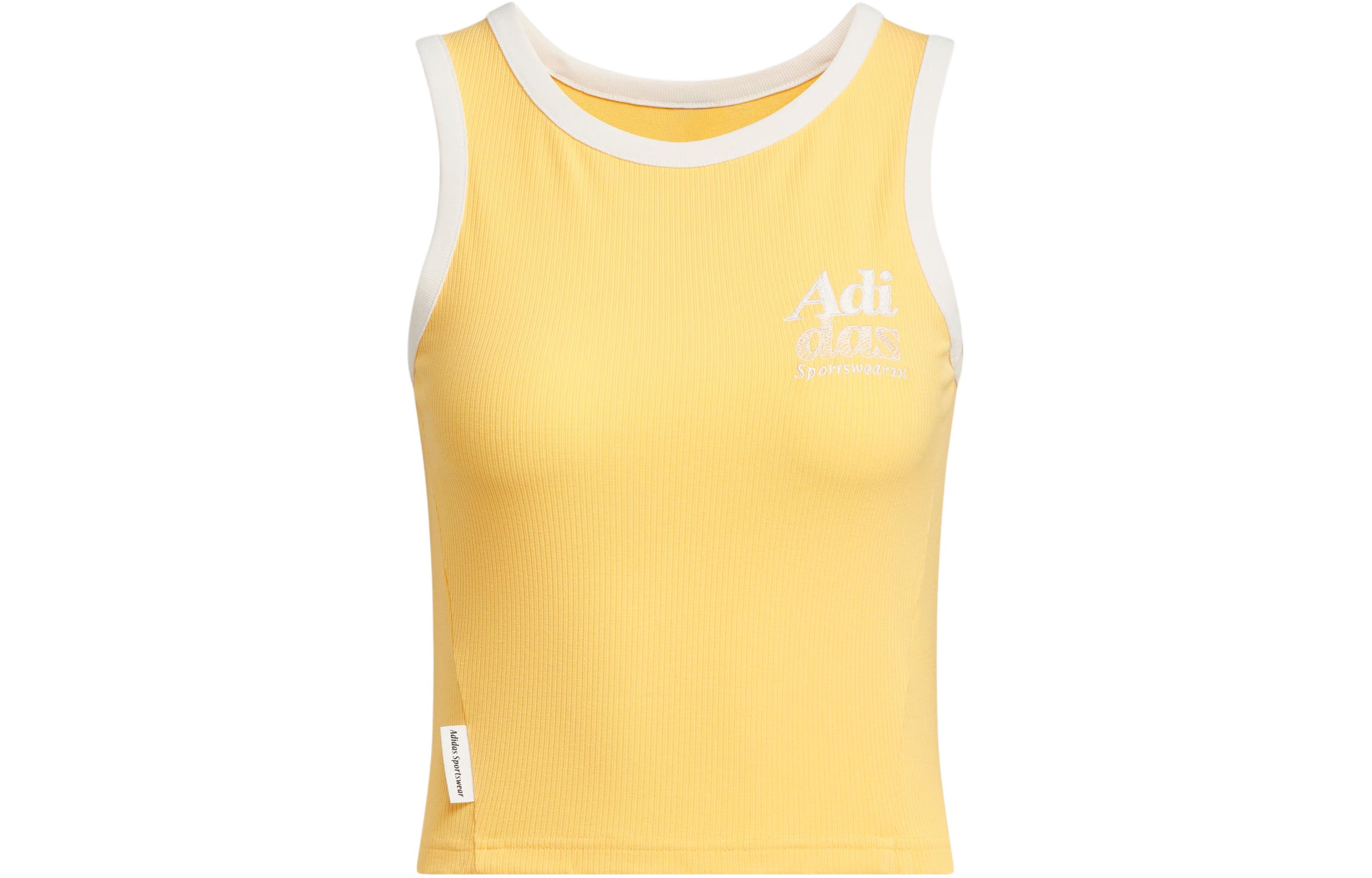 Adidas Logo Tank Top Sport Vests Women’s Apricot Yellow