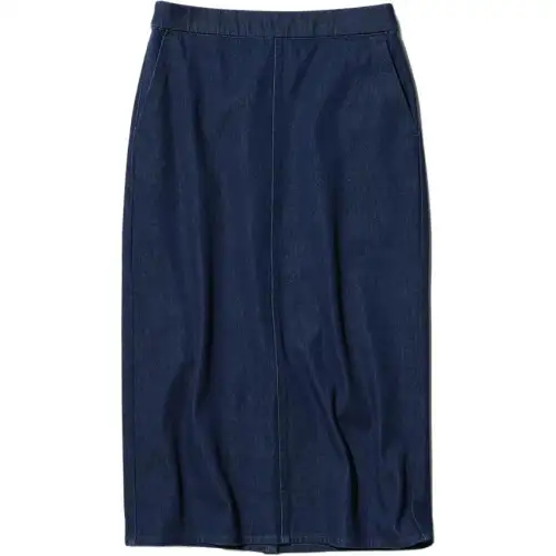UNIQLO Casual Long Skirt Women's Navy Blue