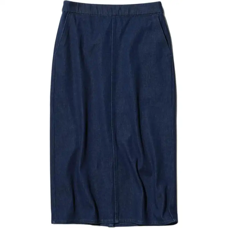 UNIQLO Casual Long Skirt Women's Navy Blue