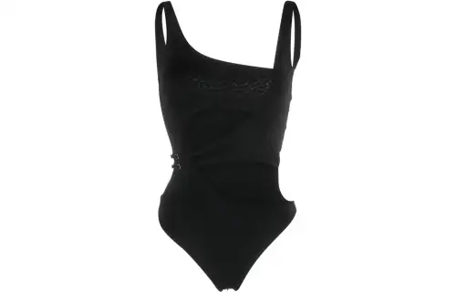 OFF-WHITE cut-out high-cut swimsuit