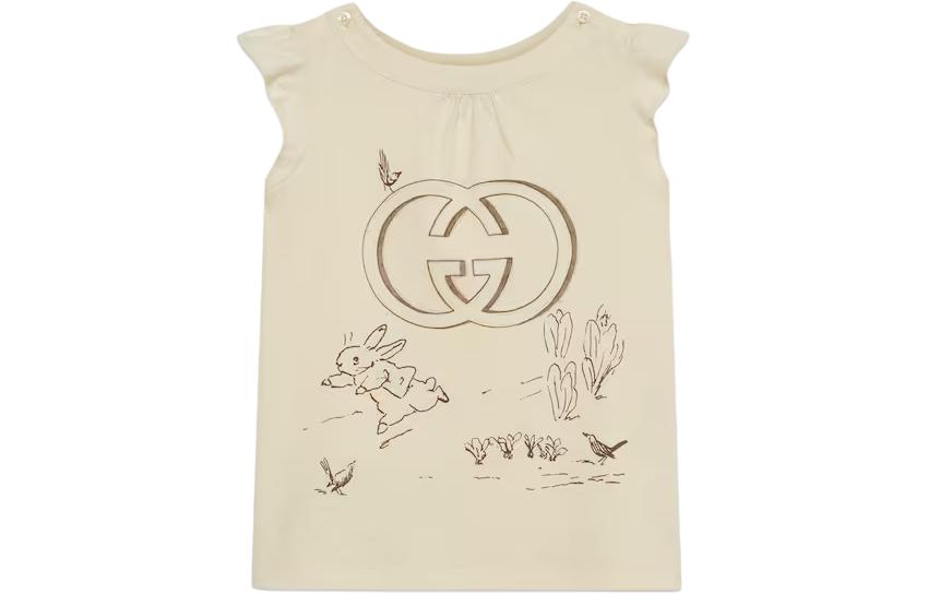 Футболка Gucci с принтом (хаки)