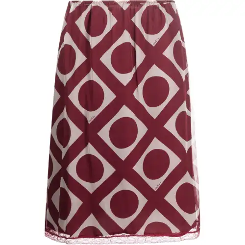 GUCCI Optical print Midi Skirt