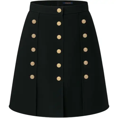 Louis Vuitton Button Trim Mini Skirt 